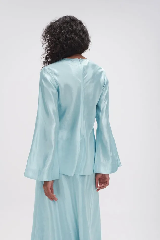 Aje Tops Moonglade Pierced Top Spearmint Blue 8211 Women Aje Tops Moonglade Pierced Top Spearmint Blue 8211 Women