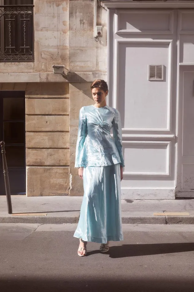Aje Tops Moonglade Pierced Top Spearmint Blue 8211 Women Aje Tops Moonglade Pierced Top Spearmint Blue 8211 Women