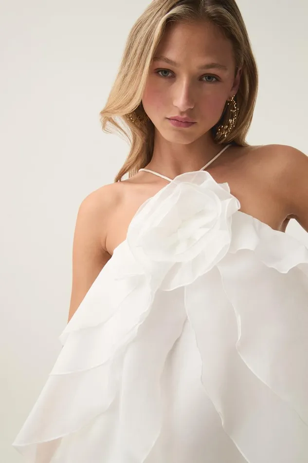 Aje Tops Pandorea Layered Top Ivory 8211 Women Aje Tops Pandorea Layered Top Ivory 8211 Women