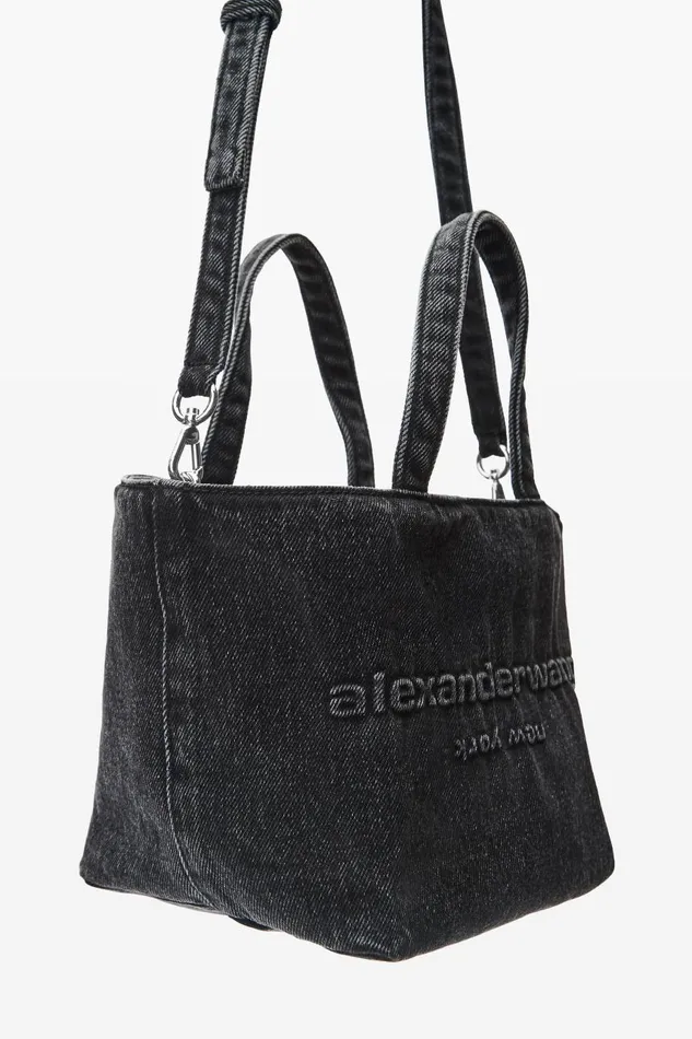 Alexander Wang Bags Women Small Punch Tote In Cotton Denim