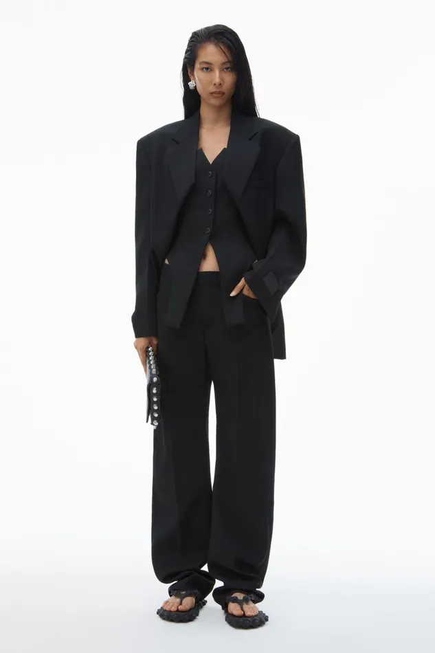 Alexander Wang Jackets Women Exaggerated Split Front Boxy Blazer