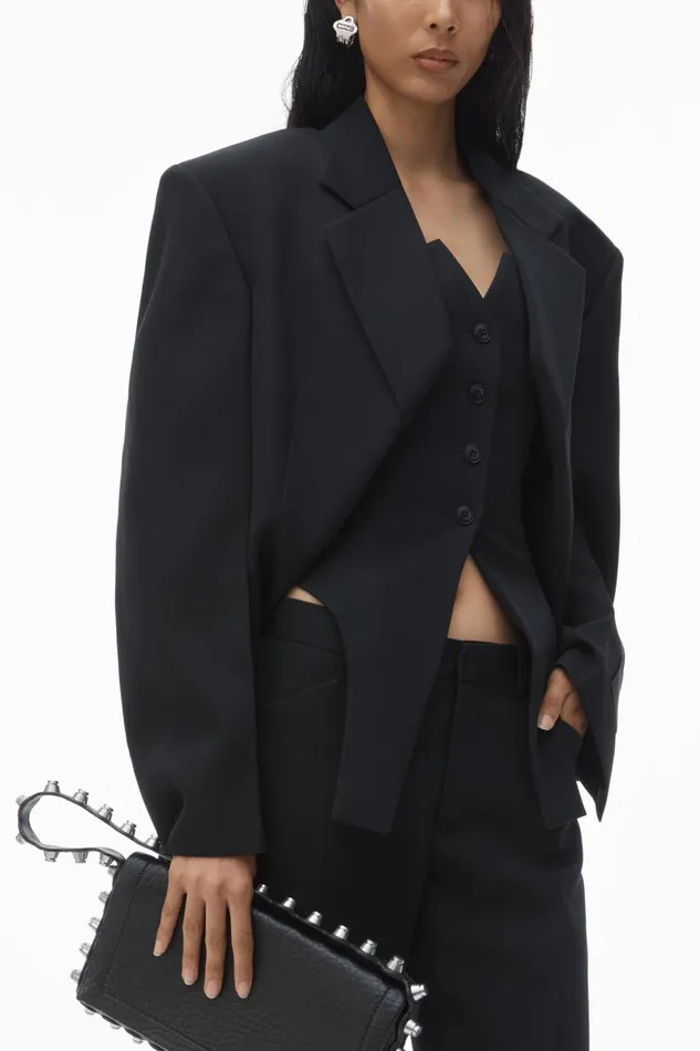 Alexander Wang Jackets Women Exaggerated Split Front Boxy Blazer