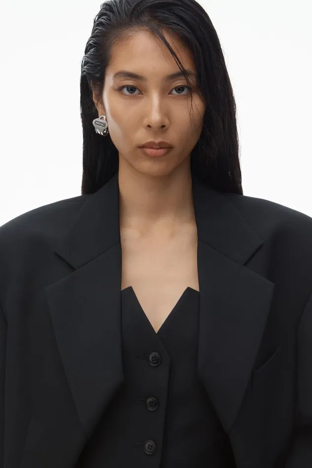 Alexander Wang Jackets Women Exaggerated Split Front Boxy Blazer