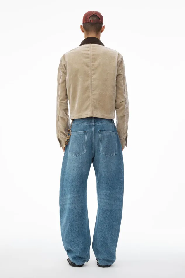 Alexander Wang Outerwear Men Workwear Jacket With Weathered Flocking