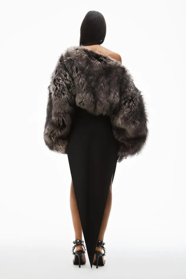 Alexander Wang Outerwear Women Oversize Cropped Shrug In Lamb Shearling