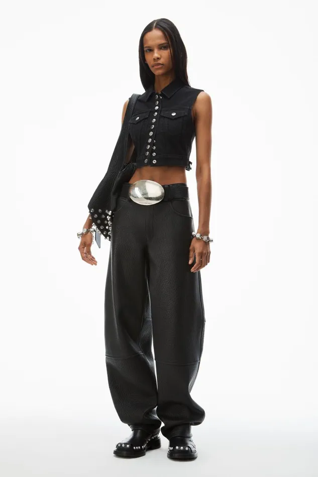 Alexander Wang Pants Women LowRise FivePocket Pant In Lambskin Leather