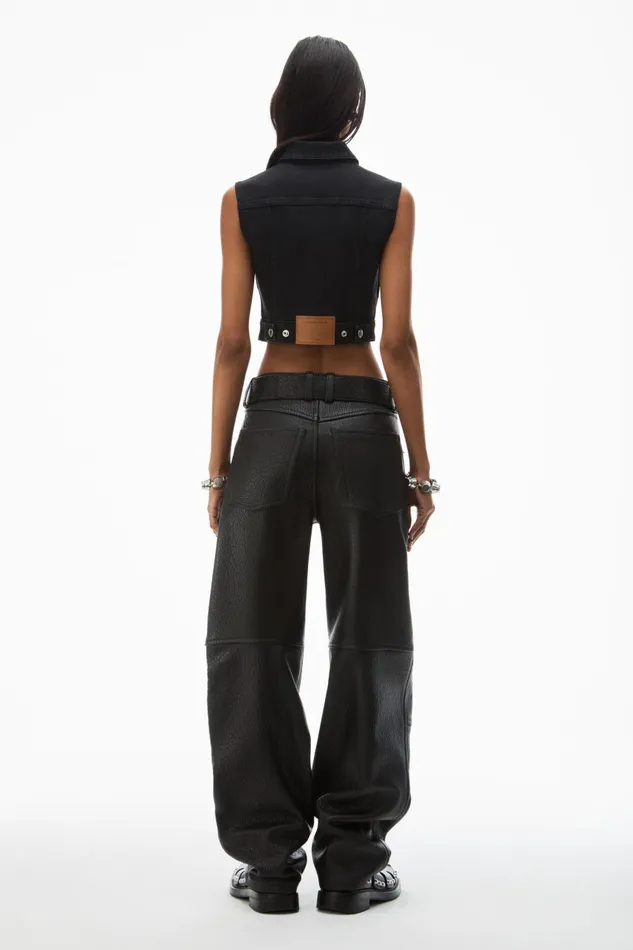 Alexander Wang Pants Women LowRise FivePocket Pant In Lambskin Leather