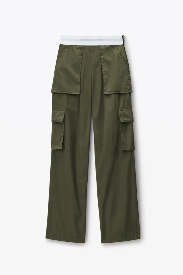 Alexander Wang Pants Women MidRise Cargo Rave Pants In Cotton Twill
