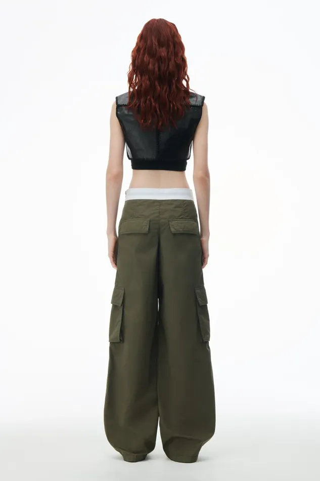Alexander Wang Pants Women MidRise Cargo Rave Pants In Cotton Twill