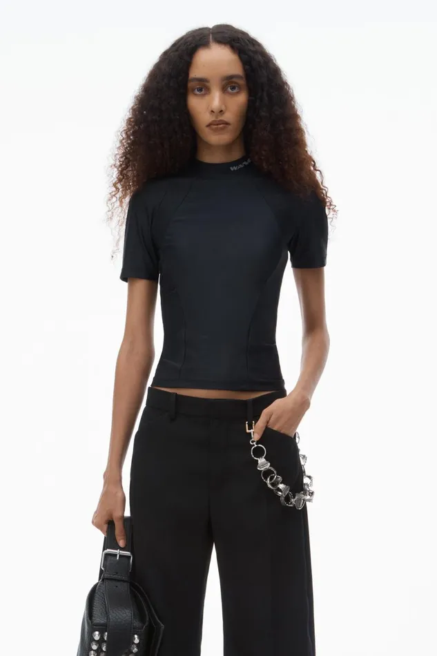 Alexander Wang Tops and Shirts Women LogoDetailed Rash Guard