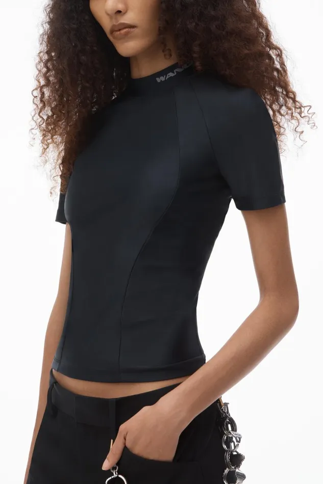 Alexander Wang Tops and Shirts Women LogoDetailed Rash Guard