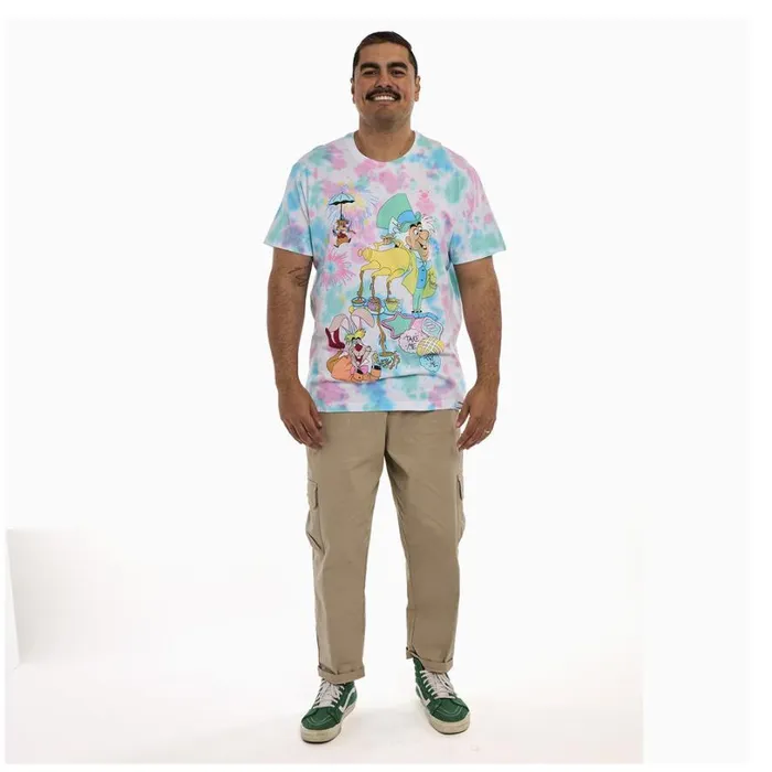 Alice In Wonderland Unbirthday TieDye Tee Unisex Loungefly Apparel Alice In Wonderland Unbirthday TieDye Tee Unisex Loungefly Apparel