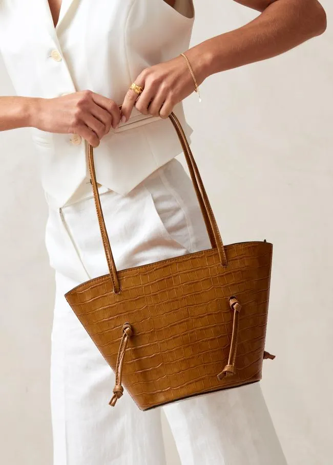 ALOHAS Bags The Tangle 8211 Brown Croc Leather Shoulder Bag 8211 Women