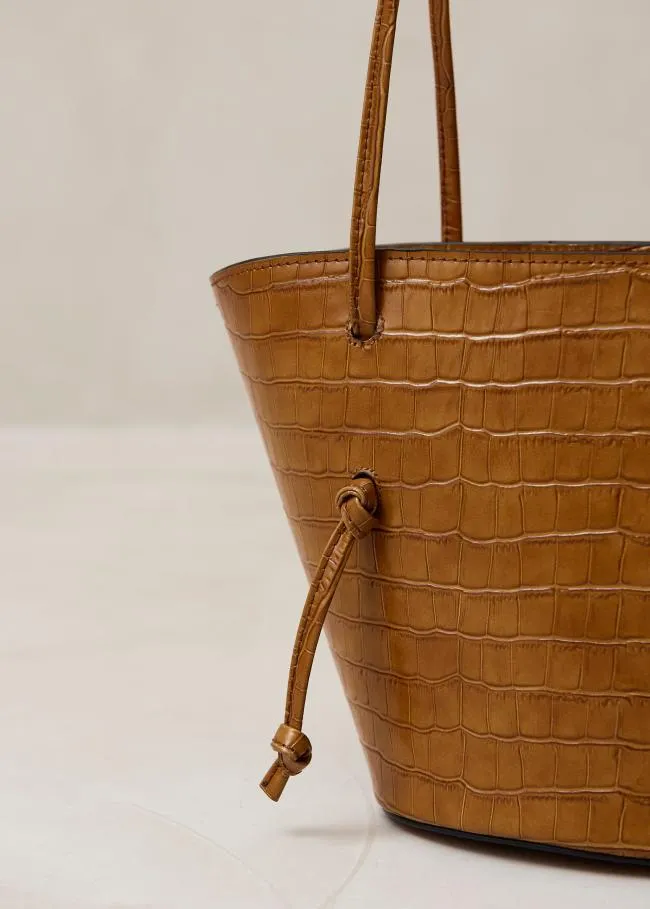 ALOHAS Bags The Tangle 8211 Brown Croc Leather Shoulder Bag 8211 Women
