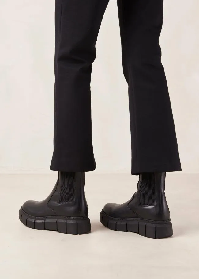 ALOHAS Boots Armor 8211 Black Leather Boots 8211 Women