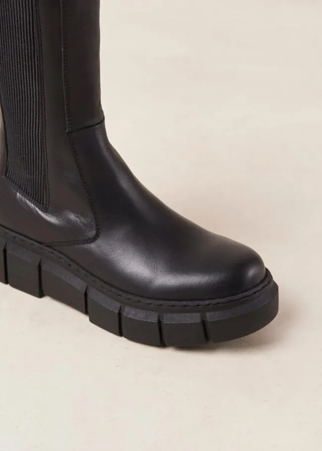 ALOHAS Boots Armor 8211 Black Leather Boots 8211 Women