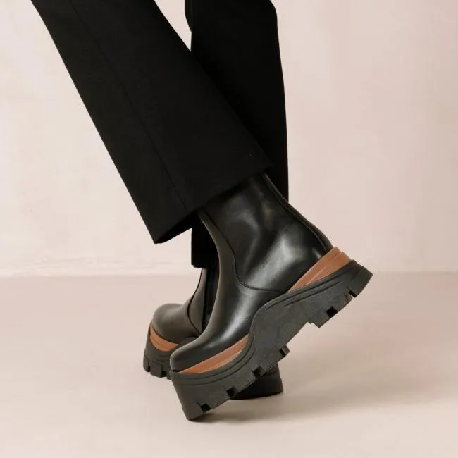 ALOHAS Boots Sapphire Nutty 8211 Black Leather Boots 8211 Women