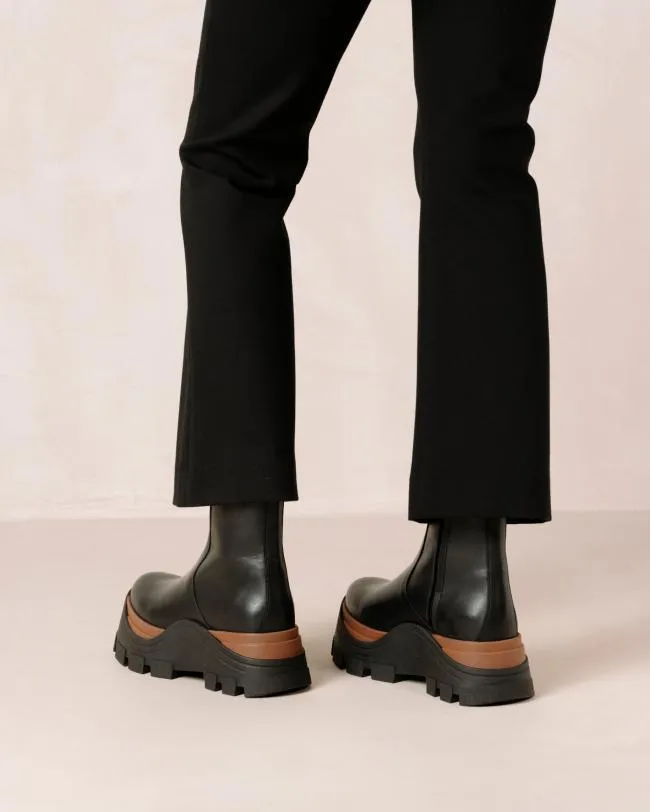 ALOHAS Boots Sapphire Nutty 8211 Black Leather Boots 8211 Women
