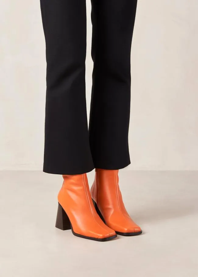 ALOHAS Boots South 8211 Bright Orange Leather Boots 8211 Women