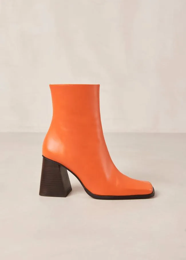 ALOHAS Boots South 8211 Bright Orange Leather Boots 8211 Women