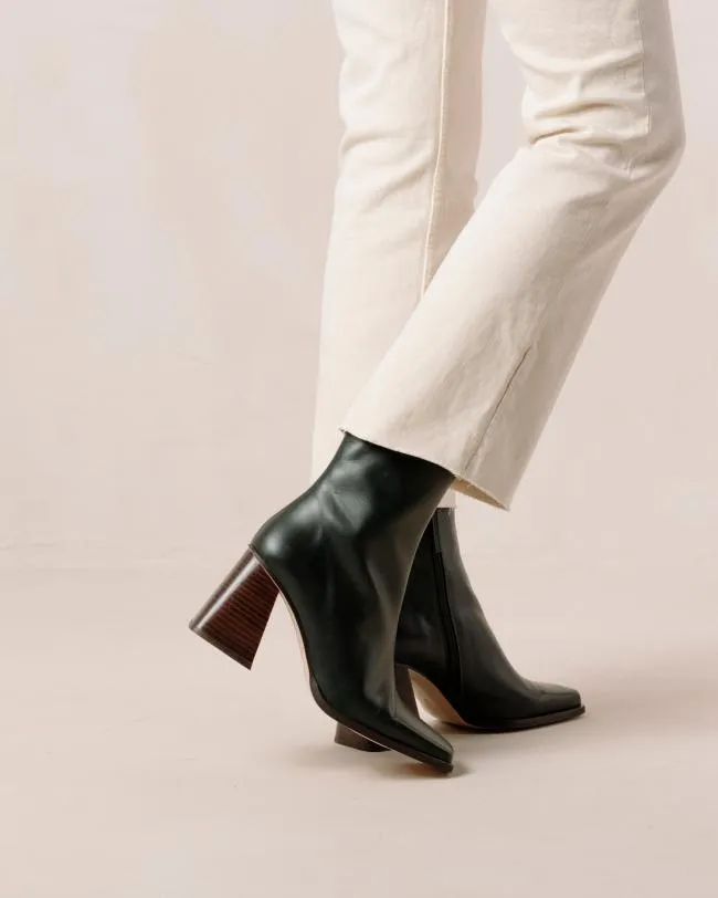 ALOHAS Boots South 8211 Dark Green Leather Boots 8211 Women