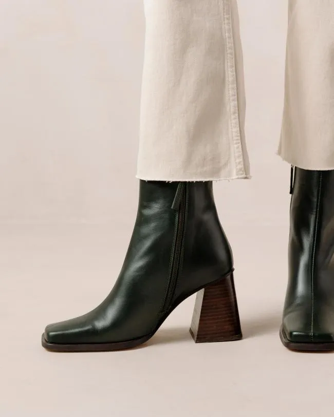 ALOHAS Boots South 8211 Dark Green Leather Boots 8211 Women