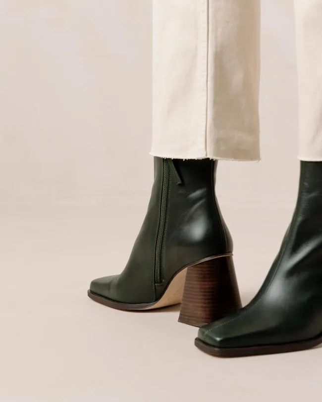 ALOHAS Boots South 8211 Dark Green Leather Boots 8211 Women