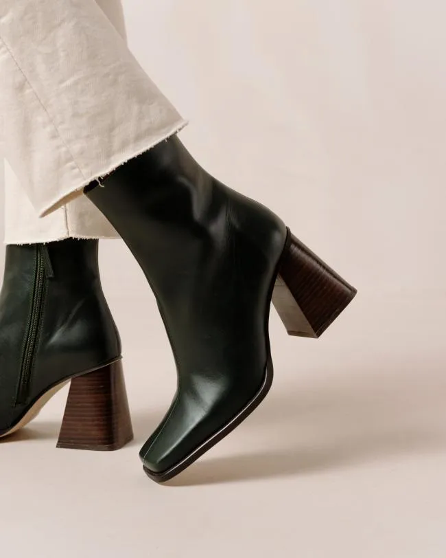 ALOHAS Boots South 8211 Dark Green Leather Boots 8211 Women