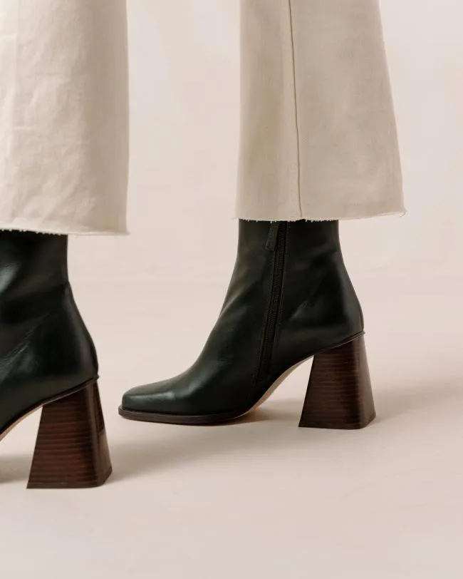 ALOHAS Boots South 8211 Dark Green Leather Boots 8211 Women