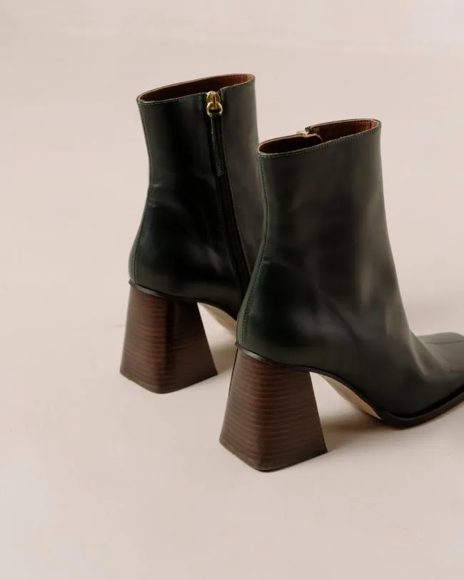 ALOHAS Boots South 8211 Dark Green Leather Boots 8211 Women