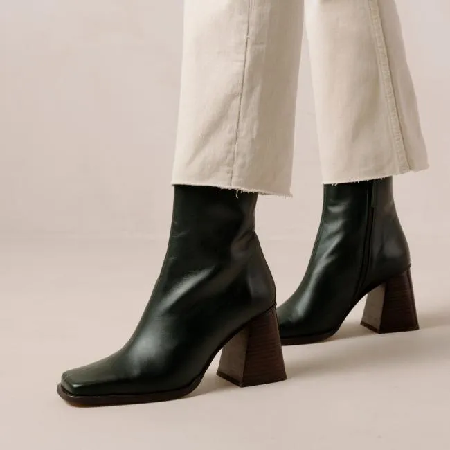 ALOHAS Boots South 8211 Dark Green Leather Boots 8211 Women