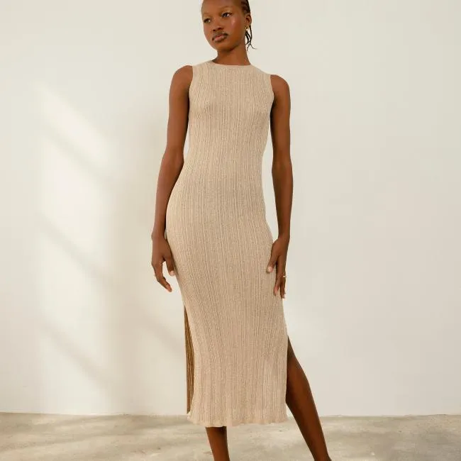 ALOHAS Dresses Breezy Glim 8211 White Knit Dress 8211 Women