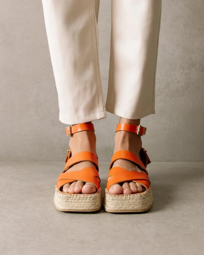 ALOHAS Espadrilles County 8211 Orange Leather Espadrilles 8211 Women