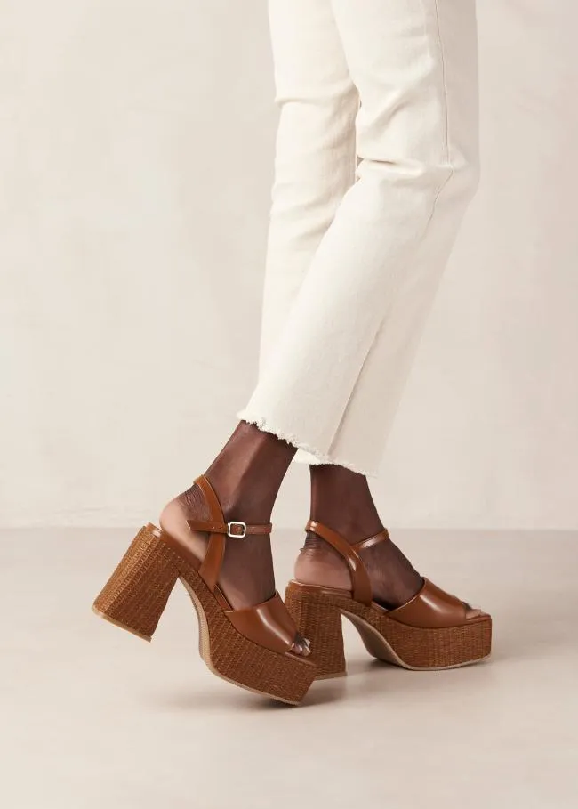 ALOHAS Heels Jazzy 8211 Brown Vegan Sandals 8211 Women