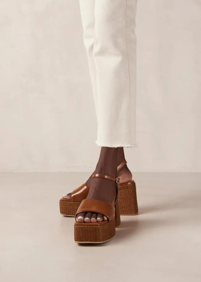 ALOHAS Heels Jazzy 8211 Brown Vegan Sandals 8211 Women