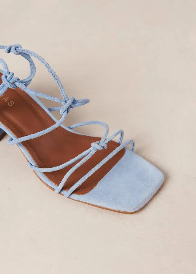 ALOHAS Heels Paloma 8211 Blue Suede Sandals 8211 Women