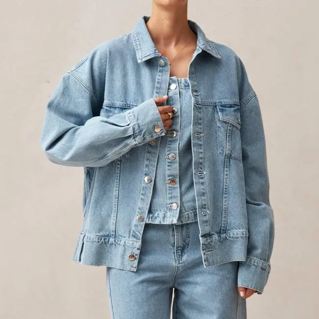 ALOHAS Jackets Alaska 8211 Blue Denim Jacket 8211 Women