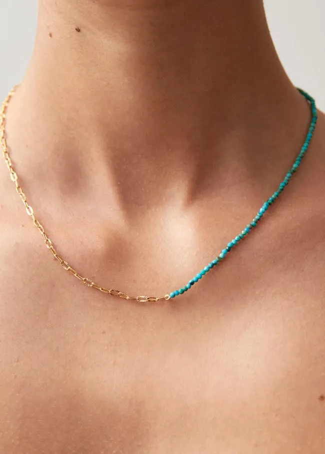 ALOHAS Jewelry Junie 8211 Gold Necklace With Blue Stones 8211 Women