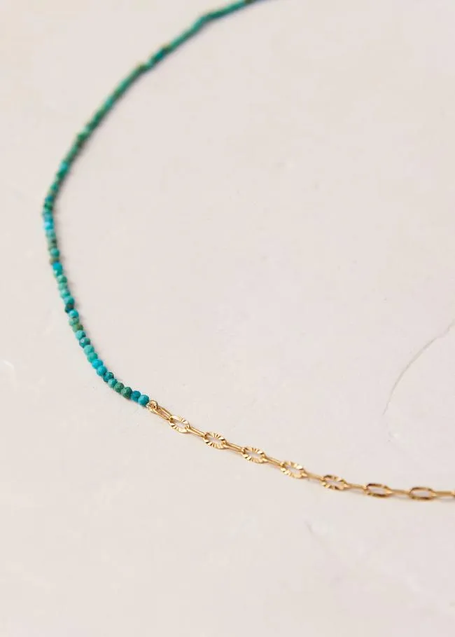 ALOHAS Jewelry Junie 8211 Gold Necklace With Blue Stones 8211 Women