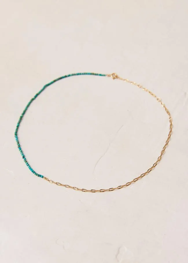 ALOHAS Jewelry Junie 8211 Gold Necklace With Blue Stones 8211 Women