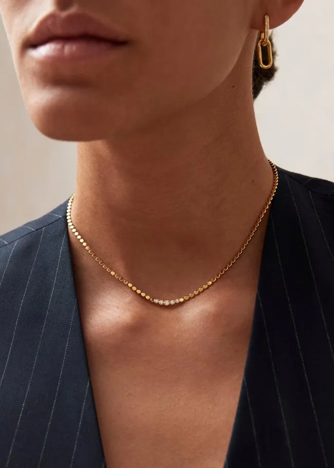ALOHAS Jewelry Wilda 8211 Gold Necklace With Crystals 8211 Women