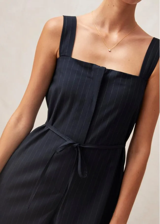 ALOHAS Jumpsuits Ingrid 8211 Navy Pinstripe Jumpsuit 8211 Women