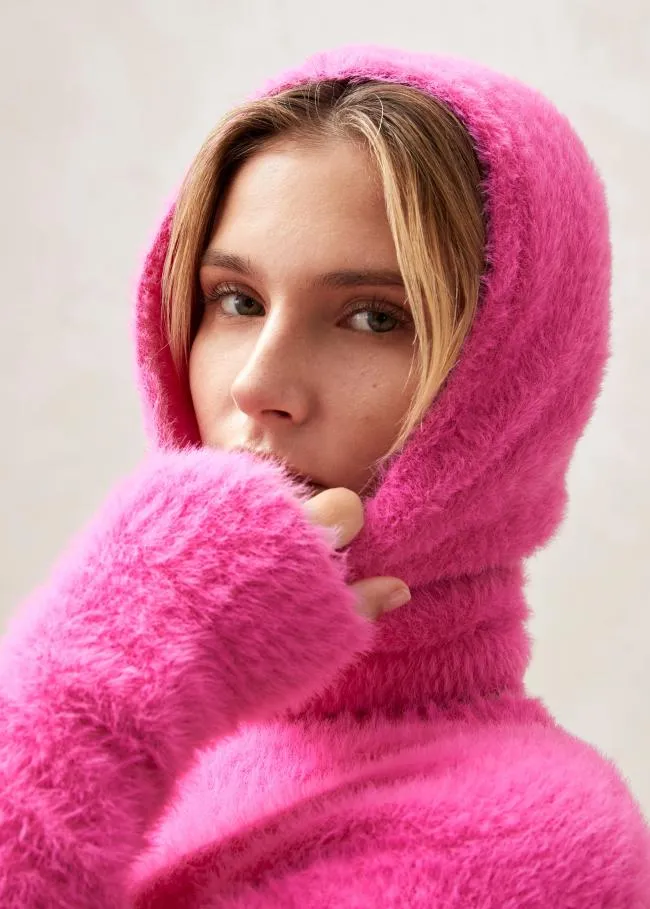 ALOHAS Knitwear Softie 8211 Pink Knitted Balaclava 8211 Women