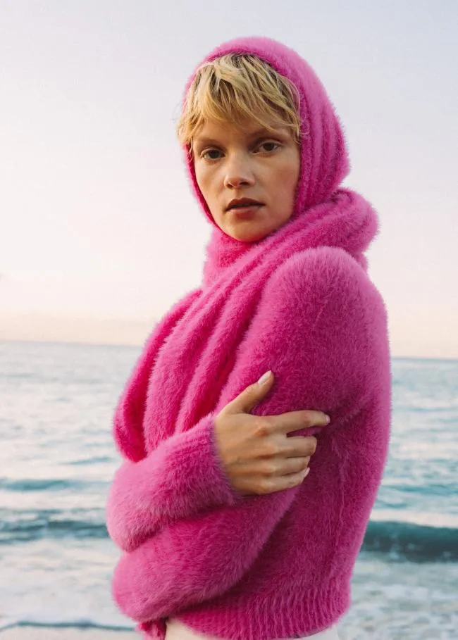 ALOHAS Knitwear Softie 8211 Pink Knitted Balaclava 8211 Women