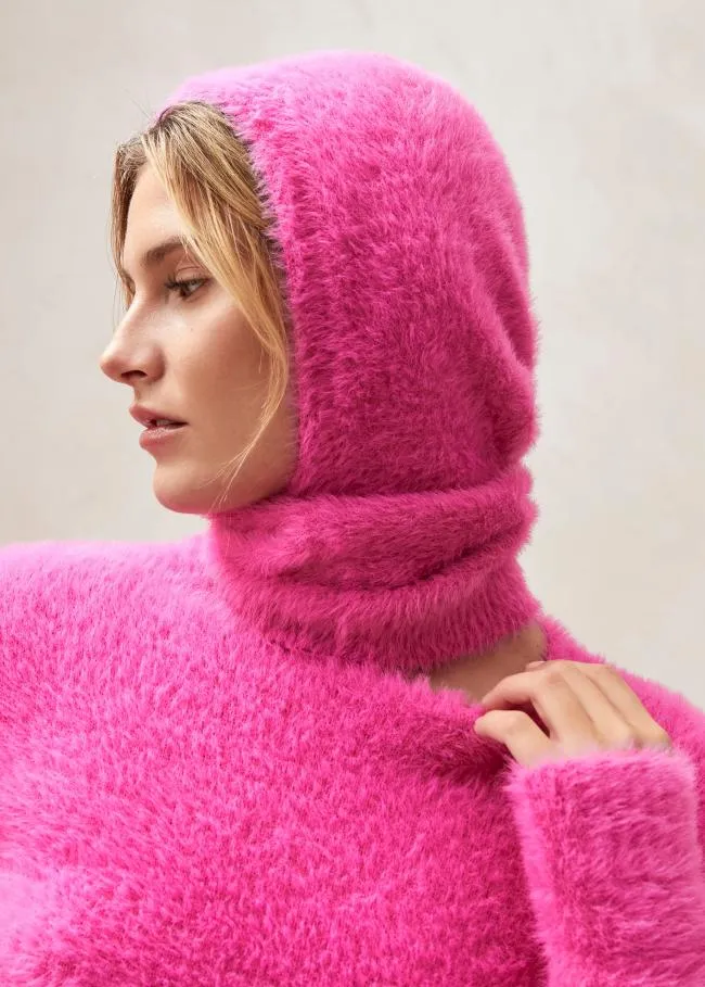 ALOHAS Knitwear Softie 8211 Pink Knitted Balaclava 8211 Women