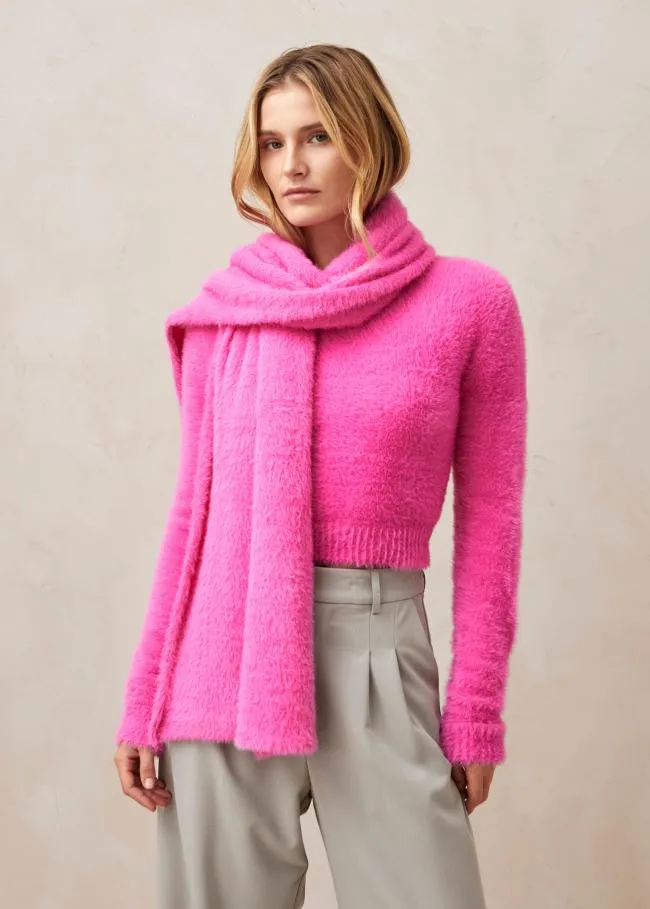 ALOHAS Knitwear Suave 8211 Pink Knitted Scarf 8211 Women