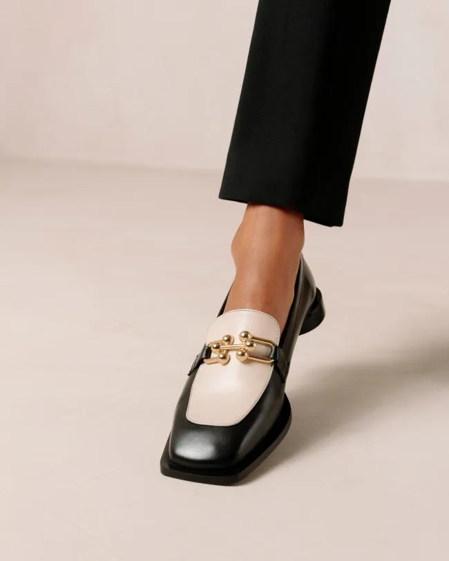 ALOHAS Loafers Spotlight 8211 Black And White Leather Loafers 8211 Women