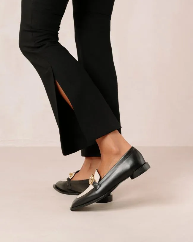 ALOHAS Loafers Spotlight 8211 Black And White Leather Loafers 8211 Women