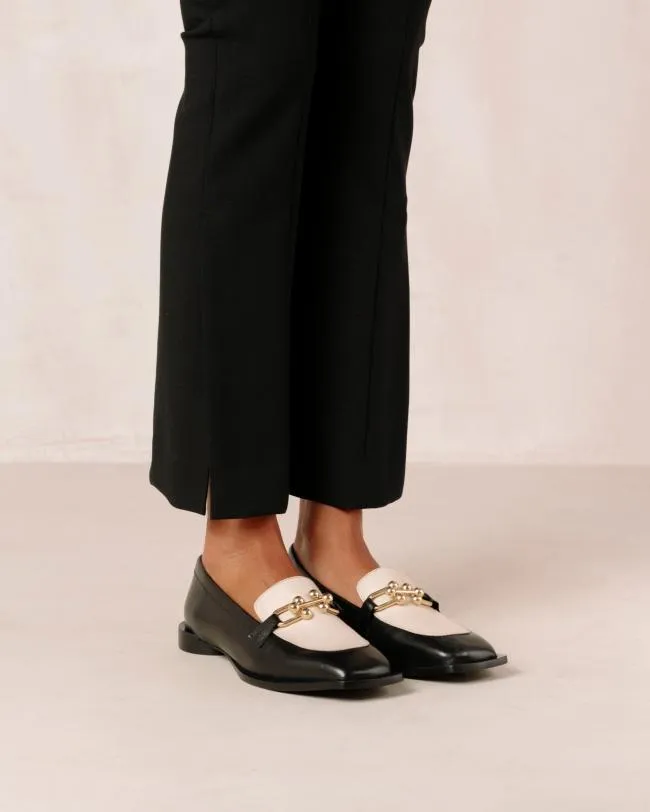 ALOHAS Loafers Spotlight 8211 Black And White Leather Loafers 8211 Women