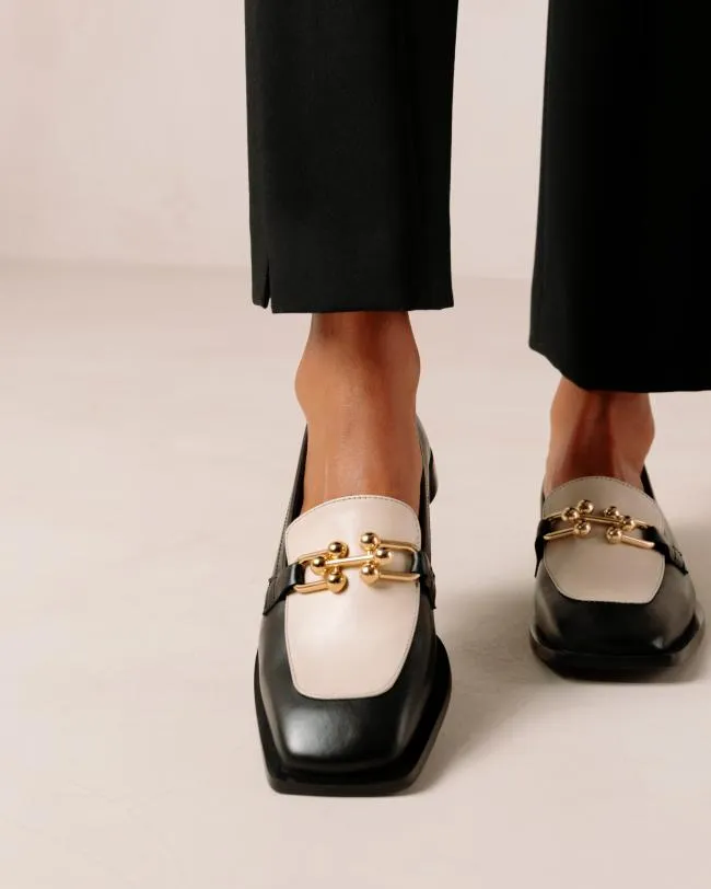 ALOHAS Loafers Spotlight 8211 Black And White Leather Loafers 8211 Women